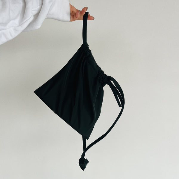 Drawstring Bag With Strap - Green