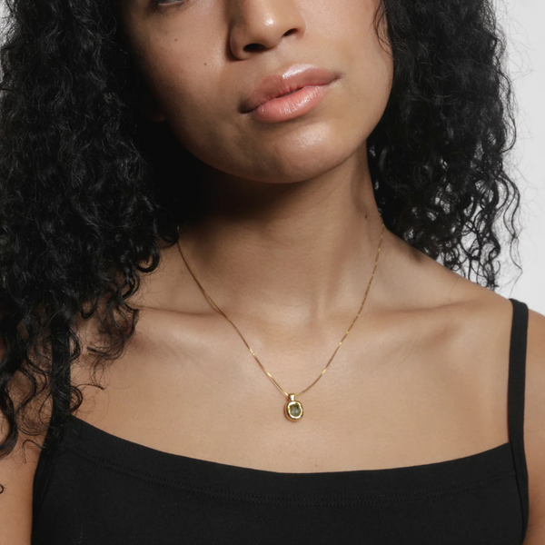 FREYA NECKLACE - Gold/Green Sapphire