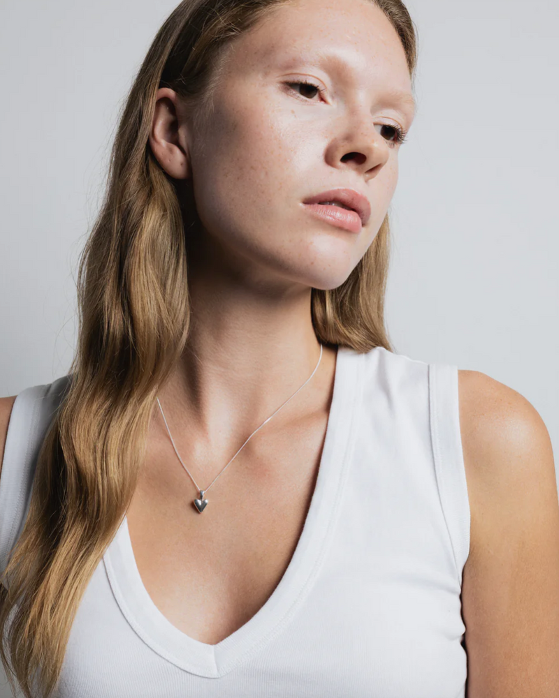 Baby Heart Necklace - Silver