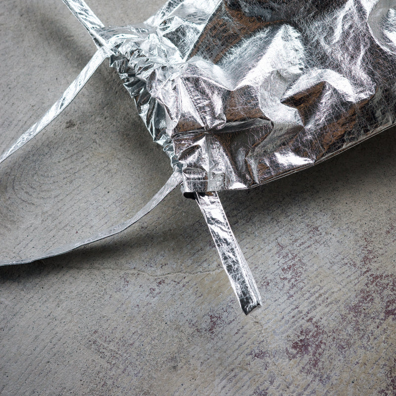 Drawstring Bag With Strap - Metal