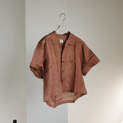 Silk Plaid Bowler Shirts - Copper/Short