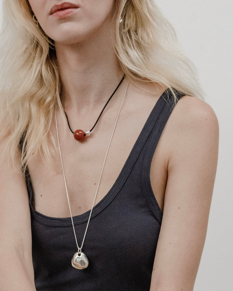 Leigh Necklace - Red Agate