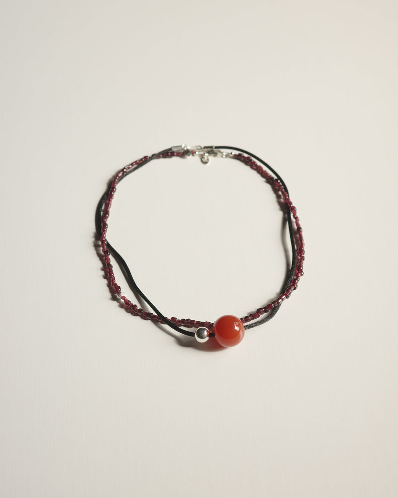 Leigh Necklace - Led Agate