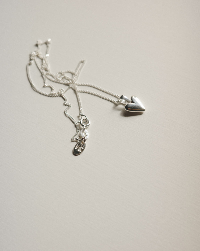 Baby Heart Necklace - Silver