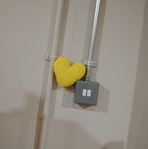 TOWEL HEART - zoo yellow /  M