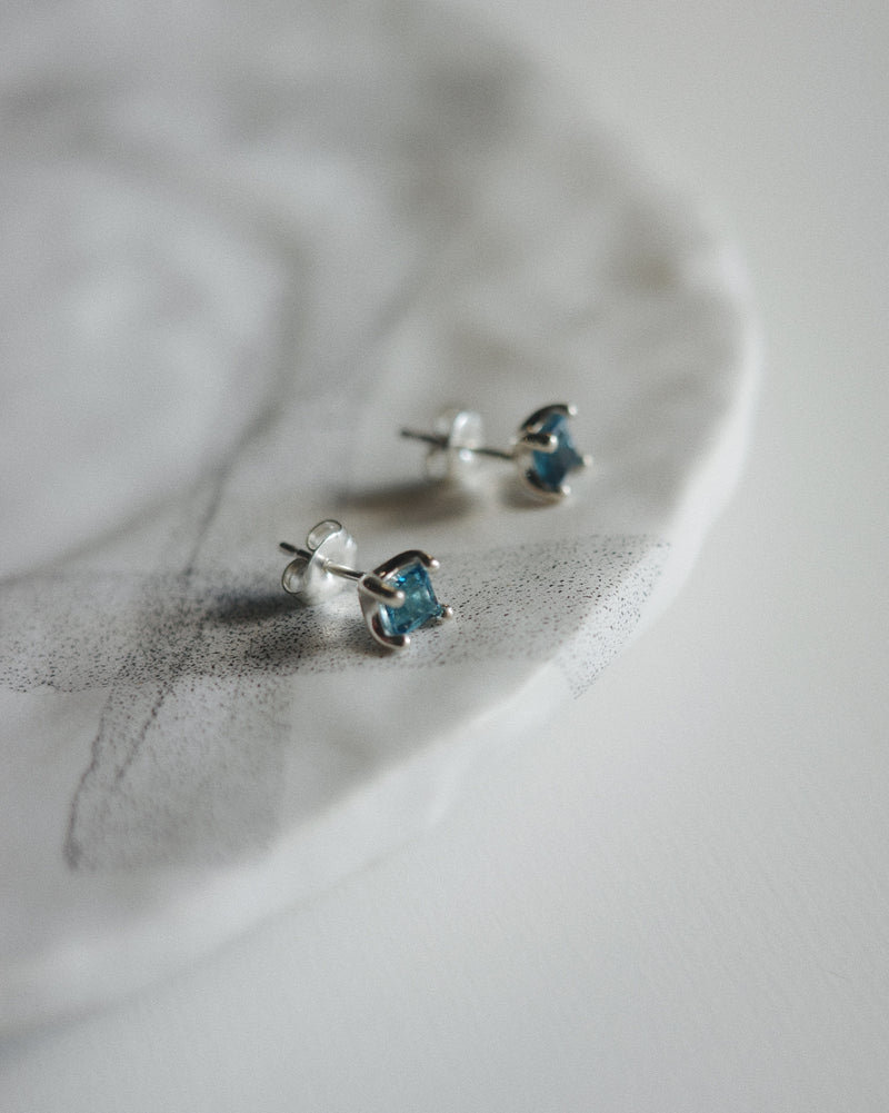 JOSIE STUDS - Blue/Silver