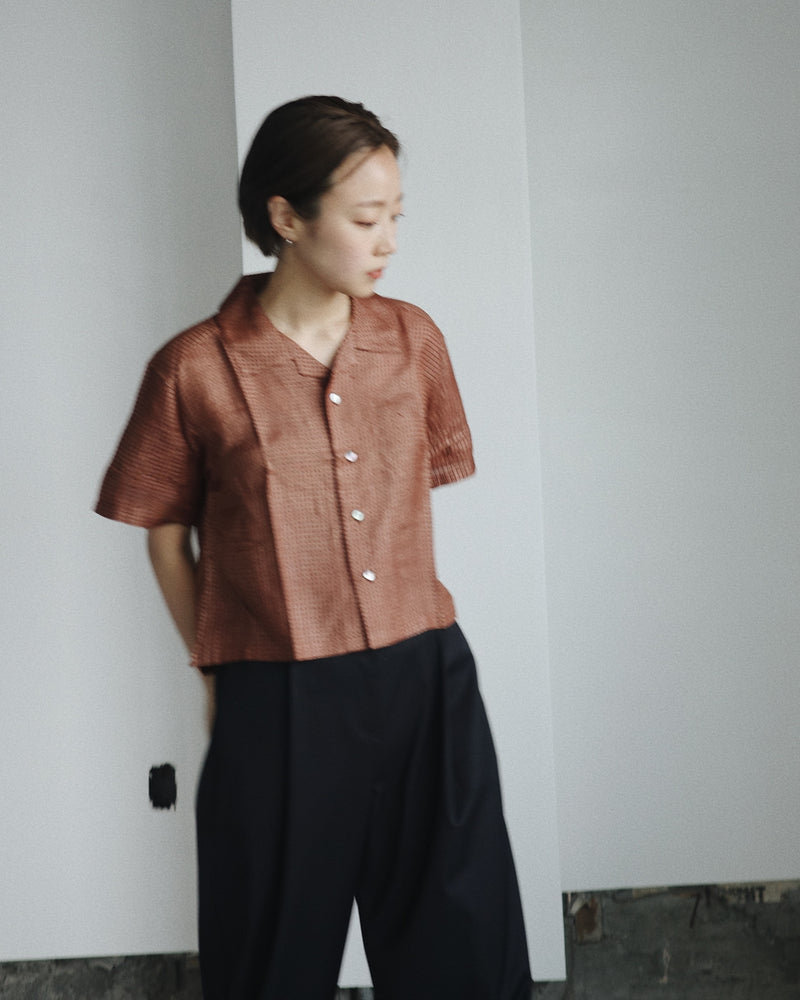 Silk Plaid Bowler Shirts - Copper/Short