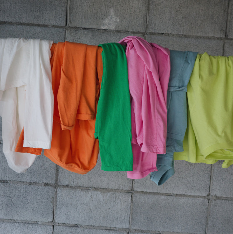 Light Weight Basic L/S Crew - White