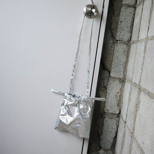 Drawstring Bag With Strap - Metal