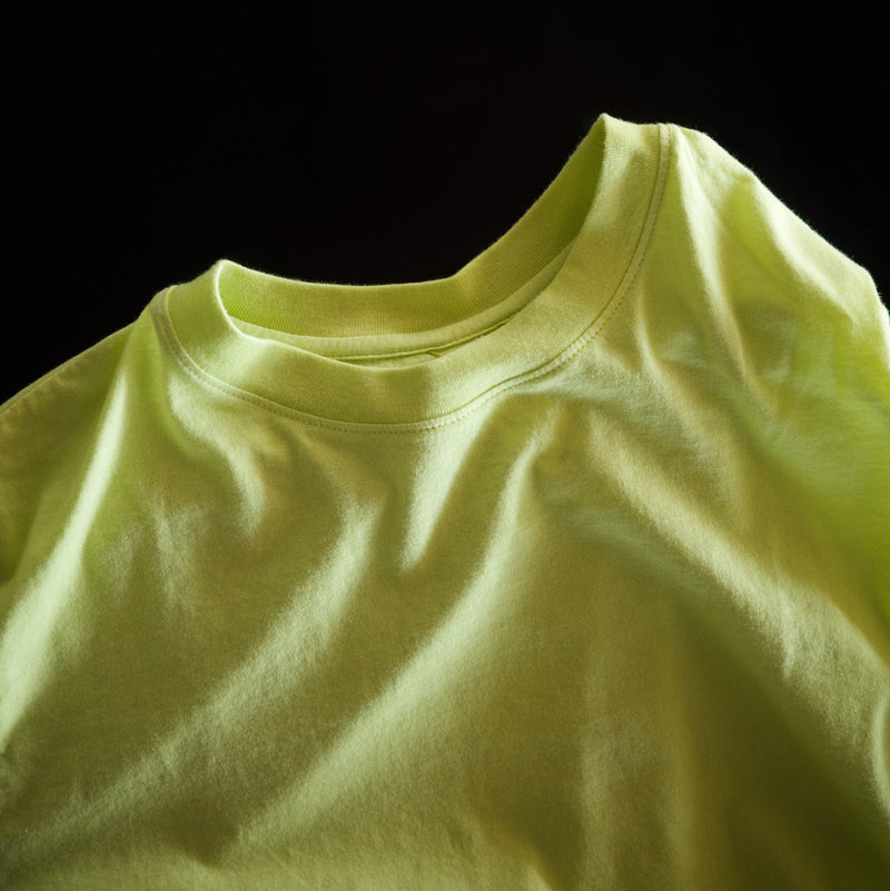 Light Weight Basic L/S Crew - Lime Yellow