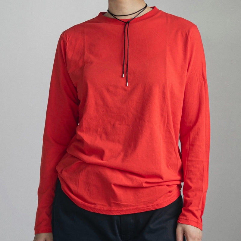 Light Weight Basic L/S Crew - Red