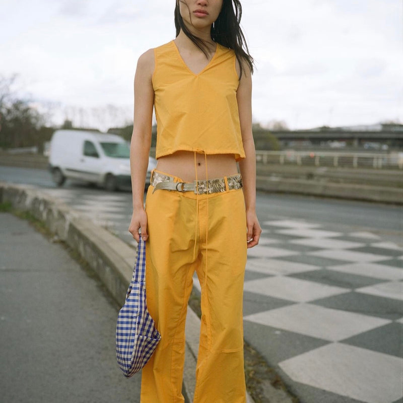 HOBO MINI BAG - GINGHAM BLUE/CREAM