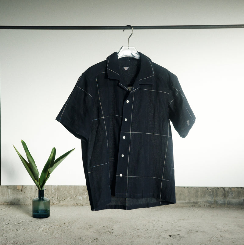 HAND WOVEN BOWLER SHIRTS (Regular) - BLACK TILES