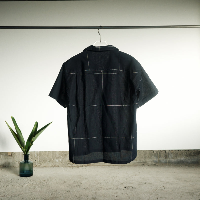 HAND WOVEN BOWLER SHIRTS (Regular) - BLACK TILES