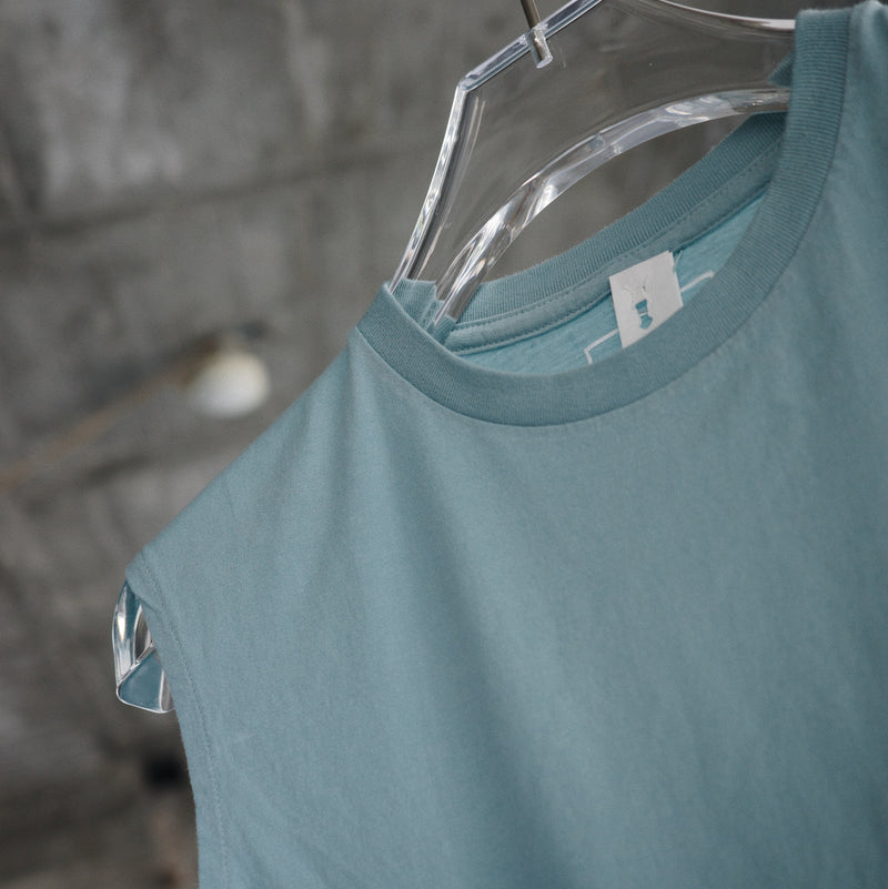 Light Weight Basic Sleeveless Tee - Blue Gray