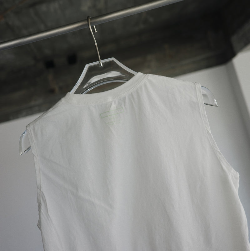 Light Weight Basic Sleeveless Tee - White