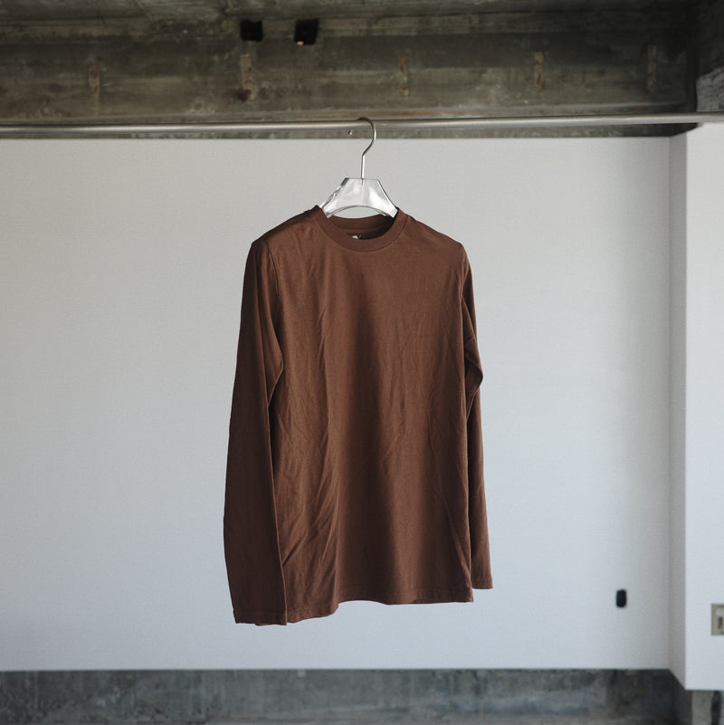 Light Weight Basic L/S Crew - Brown