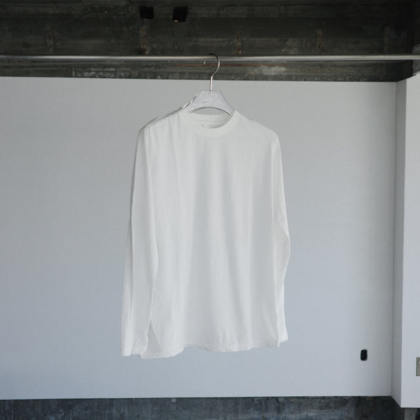 Light Weight Basic L/S Crew - White