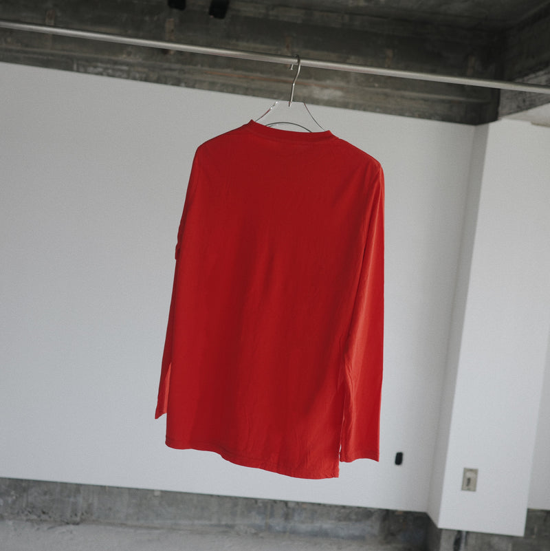 Light Weight Basic L/S Crew - Red