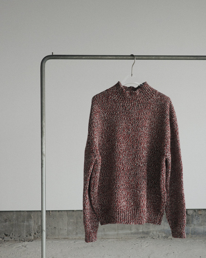 HIGH NECK KNIT - Brown