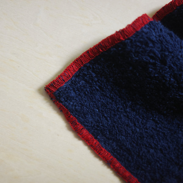 littlebodco 1/4square - darknight indigo / strawberry red