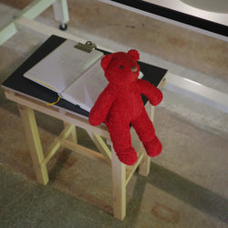 TOWEL BEAR MINI - STRAWBERRY RED