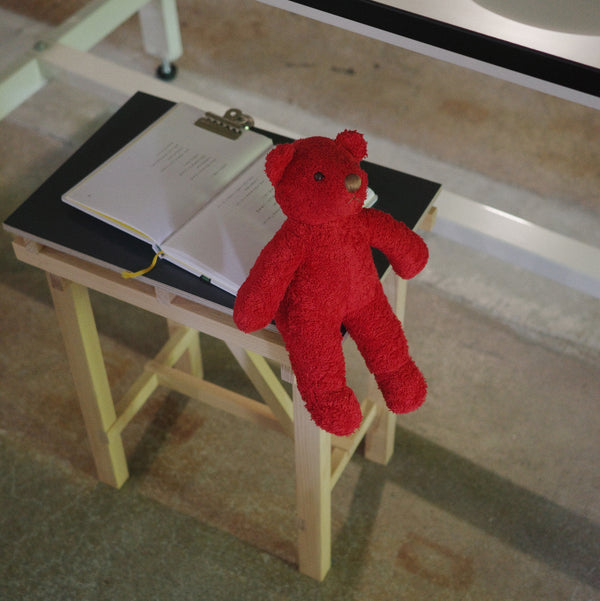 TOWEL BEAR MINI - STRAWBERRY RED