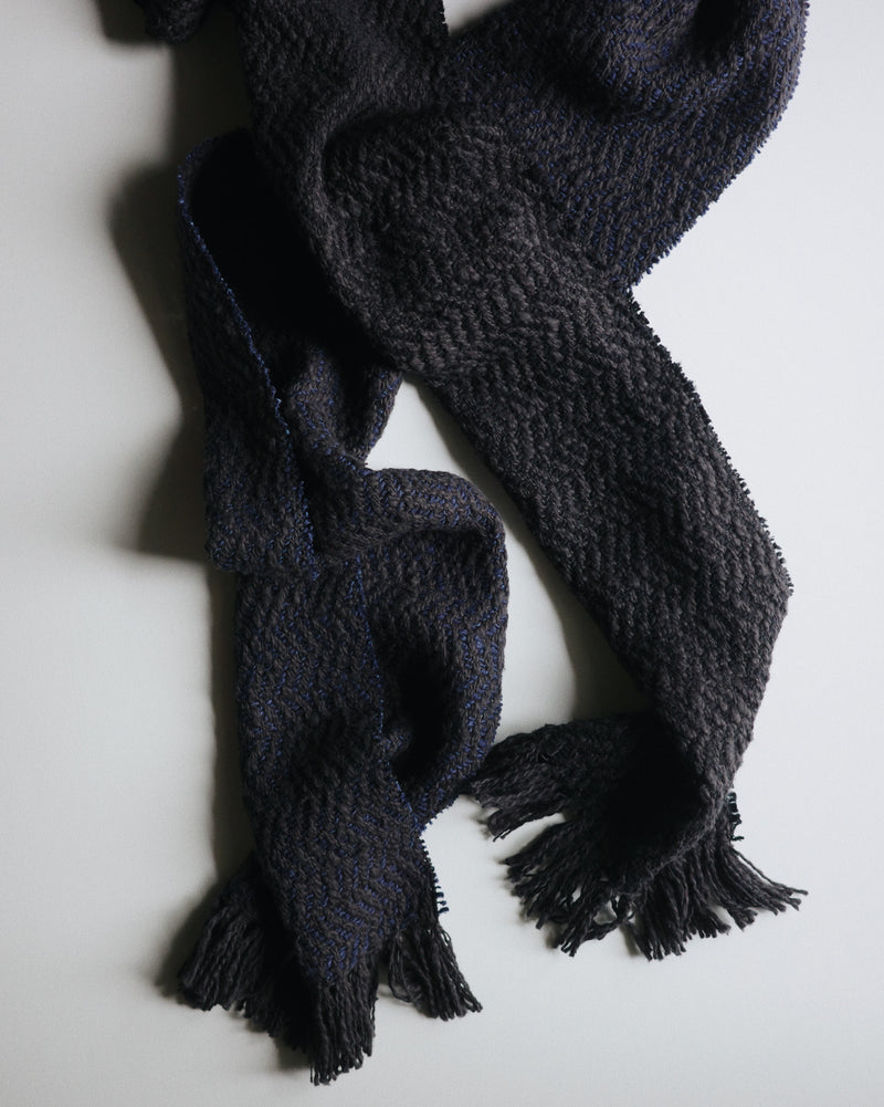 MUFFLER STOLE - Charcoal Navy