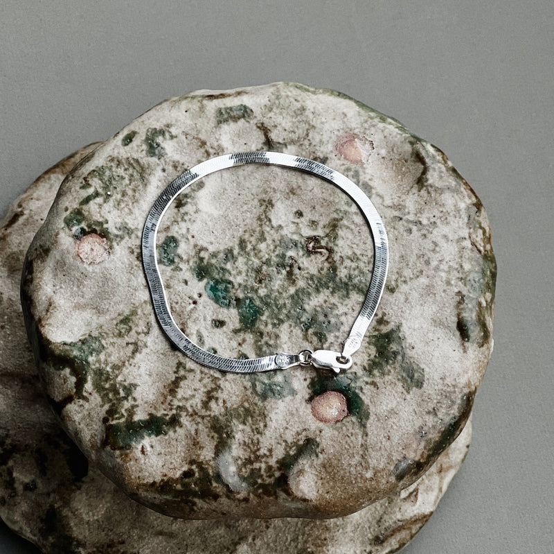 HERRINGBONE BRACELET - Silver