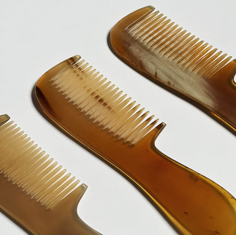 Horn Comb With Handle (Slim) - A