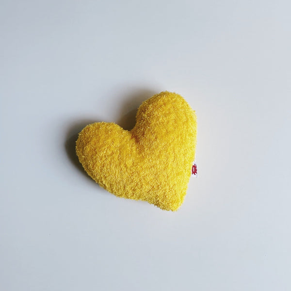 TOWEL HEART - zoo yellow / L