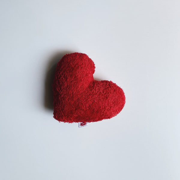 TOWEL HEART - strawberry red / L