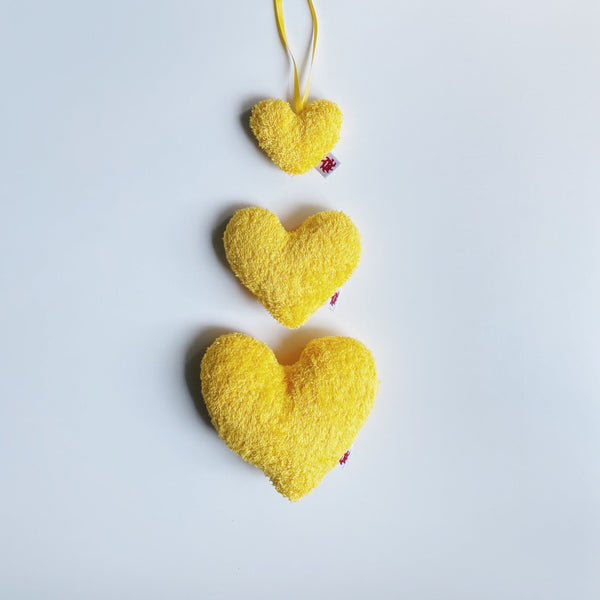 TOWEL HEART - zoo yellow /  M