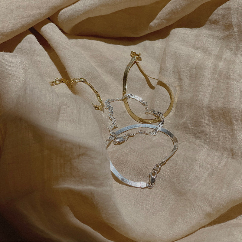 HERRINGBONE BRACELET - Silver