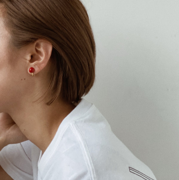 BOTANICAL EARRINGS : ADENANTHERA PAVONINA - ピアス